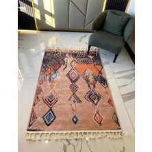 Halımax Dara Kaymaz Tabanlı Örgü Saçaklı Pamuk Kilim 200