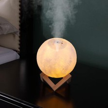 Blesiya 3D Ay Işık Gece Lambası Nemlendirici Dokunmatik Lamba USB Hava Aroma Difüzör 13 cm (Yurt Dışından)
