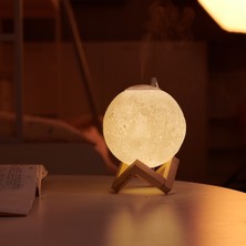 Blesiya 3D Ay Gece Lambası Nemlendirici Dokunmatik Lamba USB Hava Aroma Difüzör 15 cm (Yurt Dışından)