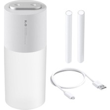 Blesiya Mini Hava Nemlendirici Püskürtücü Çift Sprey 400 ml USB Şarj Edilebilir Beyaz (Yurt Dışından)