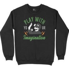 Cix Yeşil Play Your Imagination Siyah Sweatshirt