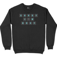 Cix Turkuaz Sorry I Am Bussy Siyah Sweatshirt