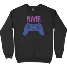 Cix Yeşil Player One  Siyah Sweatshirt
