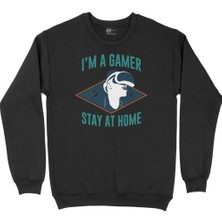 Cix Maceristan Haritalı ve Bayraklı Siyah Sweatshirt