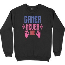 Cix Mavi Gamer Mode On Siyah Sweatshirt