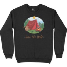 Cix Ingiltere Haritalı ve Bayraklı Siyah Sweatshirt
