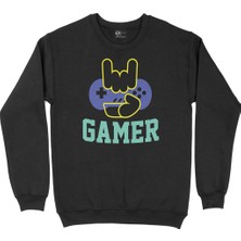 Cix Mavii Gamer Never Die Siyah Sweatshirt