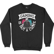 Cix Yeşil Gamers Never Quit Siyah Sweatshirt