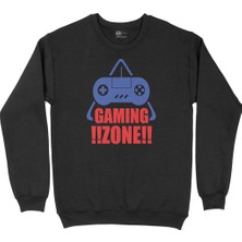 Cix Yeşil Gaming Zone Siyah Sweatshirt