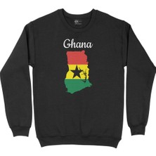 Cix Almanya Haritalı ve Bayraklı Siyah Sweatshirt