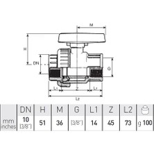 Nuova Rade Pvc Vana, 3/8 10MM