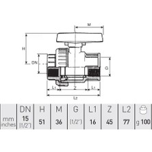 Nuova Rade Pvc Vana, 1/2" 15MM