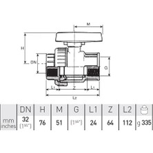 Nuova Rade Pvc Vana, 1.1/4" 32MM