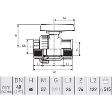 Nuova Rade Pvc Vana, 1.1/2" 40MM