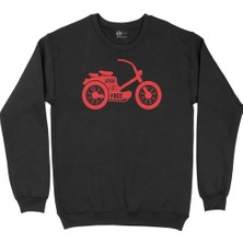 Cix Kırmızı Bisiklet Siyah Sweatshirt