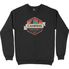 Cix Wild Life Camping Siyah Sweatshirt