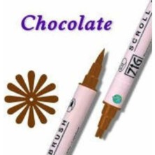 Zig Scroll & Brush Çift Çizgi Fırça Uçlu Kaligrafi Gölgeleme Kalemi Chocolate 062