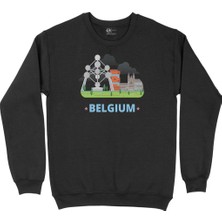 Cix Belçika Siyah Sweatshirt