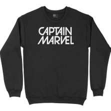 Cix Captain Marvel Siyah Sweatshirt