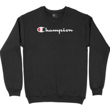 Cix Şampiyon Yazılı Siyah Sweatshirt
