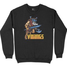 Cix Vikings Üçlü Siyah Sweatshirt