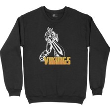 Cix Viking Kalkan ve Balta Siyah Sweatshirt
