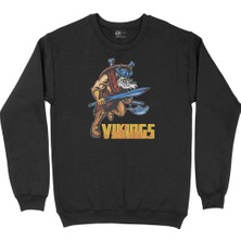 Cix Viking Kılınç ve Kalkan Siyah Sweatshirt