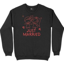 Cix Just Married Siyah Sweatshirt