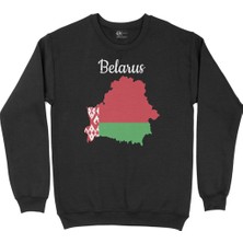 Cix Azerbaycan Haritalı ve Bayraklı Siyah Sweatshirt