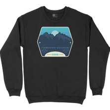 Cix Camping Compass Siyah Sweatshirt