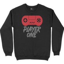 Cix Kırmızı Player One  Siyah Sweatshirt