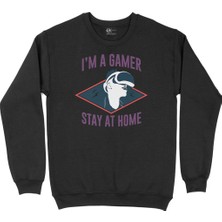 Cix Mor Stay At Home Siyah Sweatshirt