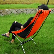 Strade Store Taşınabilir Katlanabilir Kamp Plaj Güneş Sandalye Sırt Çantası Veranda Şezlong -, 44X37X102 cm Turuncu (Yurt Dışından)