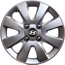 Hmnl  Hyundai Matris 15'' Inç Gri 4'lü Set Jant Kapağı Çelik Jant Görünümlü