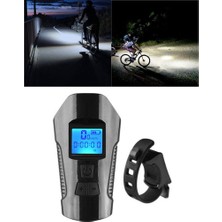 Blesiya Bisiklet Far LED Şarj Edilebilir Bisiklet Işık / Horn Deluxe Edition Siyah (Yurt Dışından)
