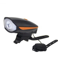 Blesiya USB LED Bisiklet Ön Işık Boynuz 3 Aydınlatma Modları Bisiklet Far Turuncu (Yurt Dışından)
