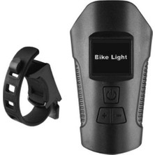 Blesiya Bisiklet Işık USB Bisiklet Far Şarj Edilebilir Ön Işık Boynuzlu - Sıradan Baskı Siyah (Yurt Dışından)