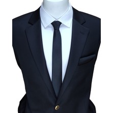 Elegante Cravatte Siyah Extra Slim Kravat