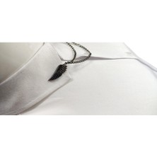 Elegante Cravatte Kanat Figürlü Zincirli Gömlek Yaka Iğnesi