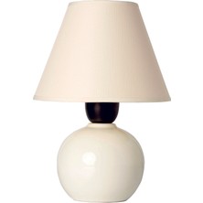 Nisaluce Nisa Luce 12 Lik Top Abajur Küçük Seramik - Beyaz / Krem