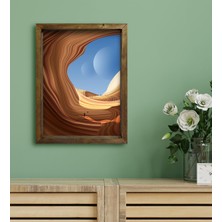 Bk Gift Otel Odası Konseptli Doğal Masif Ahşap Çerçeveli Tablo 30X40CM-17