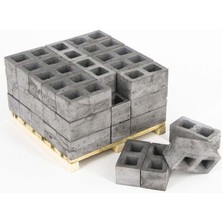Eshel Düz Çimento Blok Gri 1:12   3 x 1.5 x 1.3 cm 80'li Paket