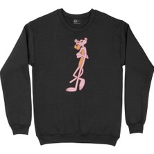 Cix Umursamaz Pembe Panter Siyah Sweatshirt