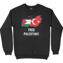 Cix Free Palestine Siyah Tişört Sweatshirt