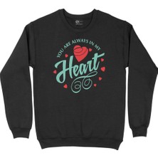 Cix Yeşil You Are Always In My Heart Siyah Sweatshirt