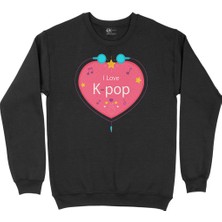 Cix K Pop Kalpli Siyah Sweatshirt
