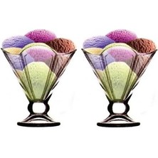 Paşabahçe 51628 Ayaklı Cam Dondurmalık 6'lı