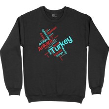 Cix Türkiye Şehirleri Siyah Sweatshirt