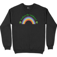 Cix Rainbow Gökkuşağı Siyah Sweatshirt