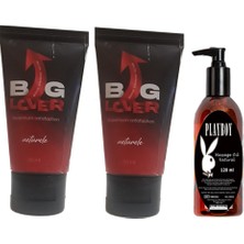 Big Lover Erkeklere Özel 50 ml Jel 50 ml Maximum Strength Hardening Gel For Men 2 Adet + Playboy 120 ml Masaj Yağı